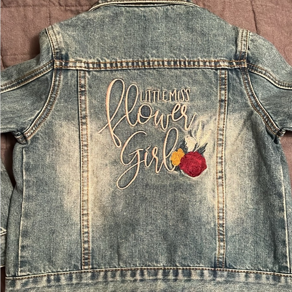 Jean flower girl jacket